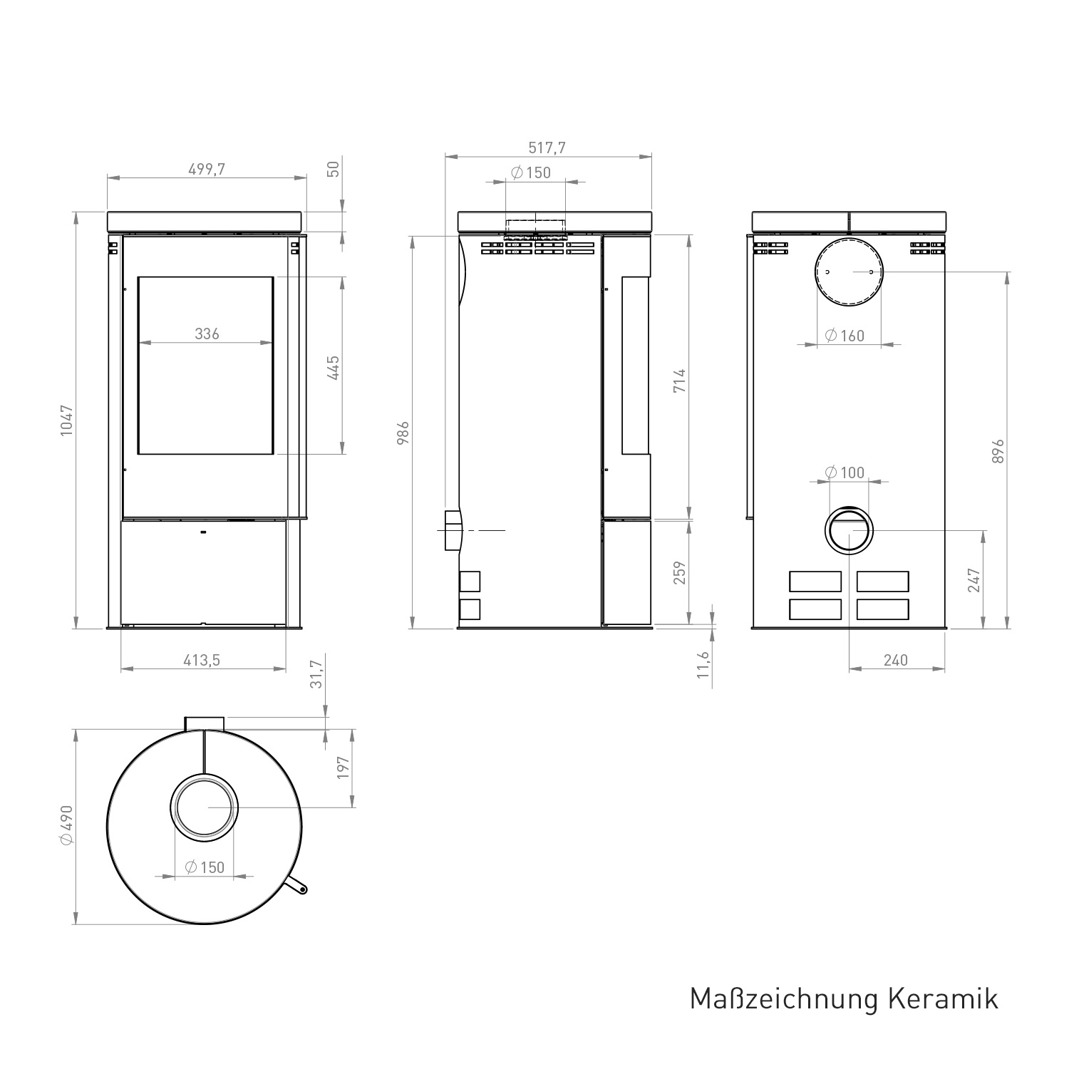 Fireplace Rondale Kaminofen Stahl Schwarz | Topplatte Keramik Schwarz Fireplace Rondale Kaminofen Stahl Schwarz | Topplatte Keramik Schwarz