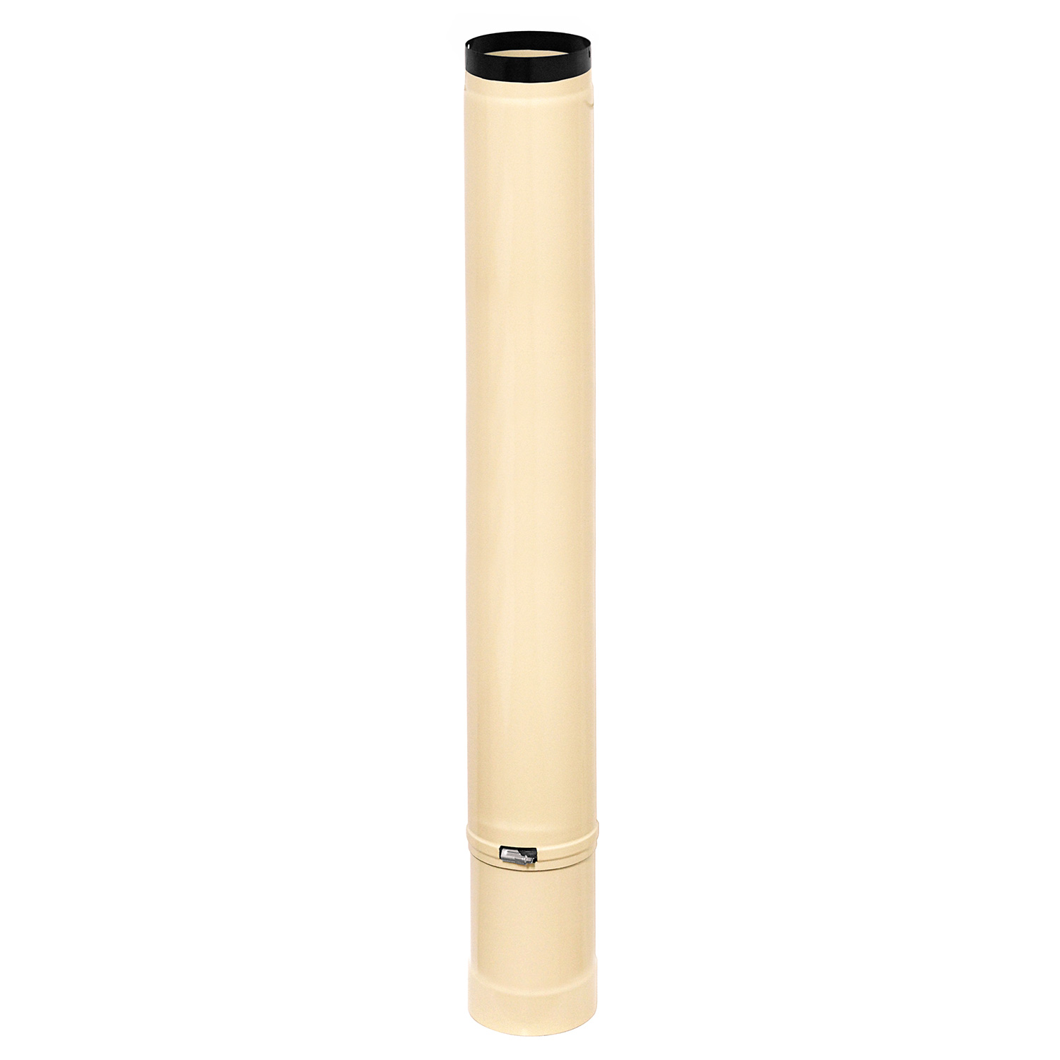 Raik Rauchrohr / Ofenrohr Emaille 130mm - Länge 1000mm Teleskoprohr Elfenbein