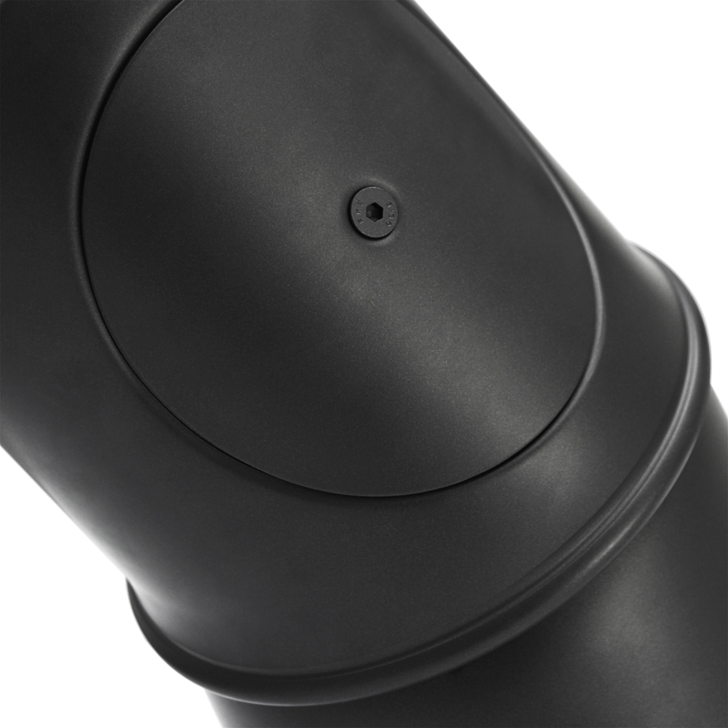 Raik Basic Multibogen 130mm schwarz mit Tür – 4teilig für Rauchrohr / Ofenrohr
