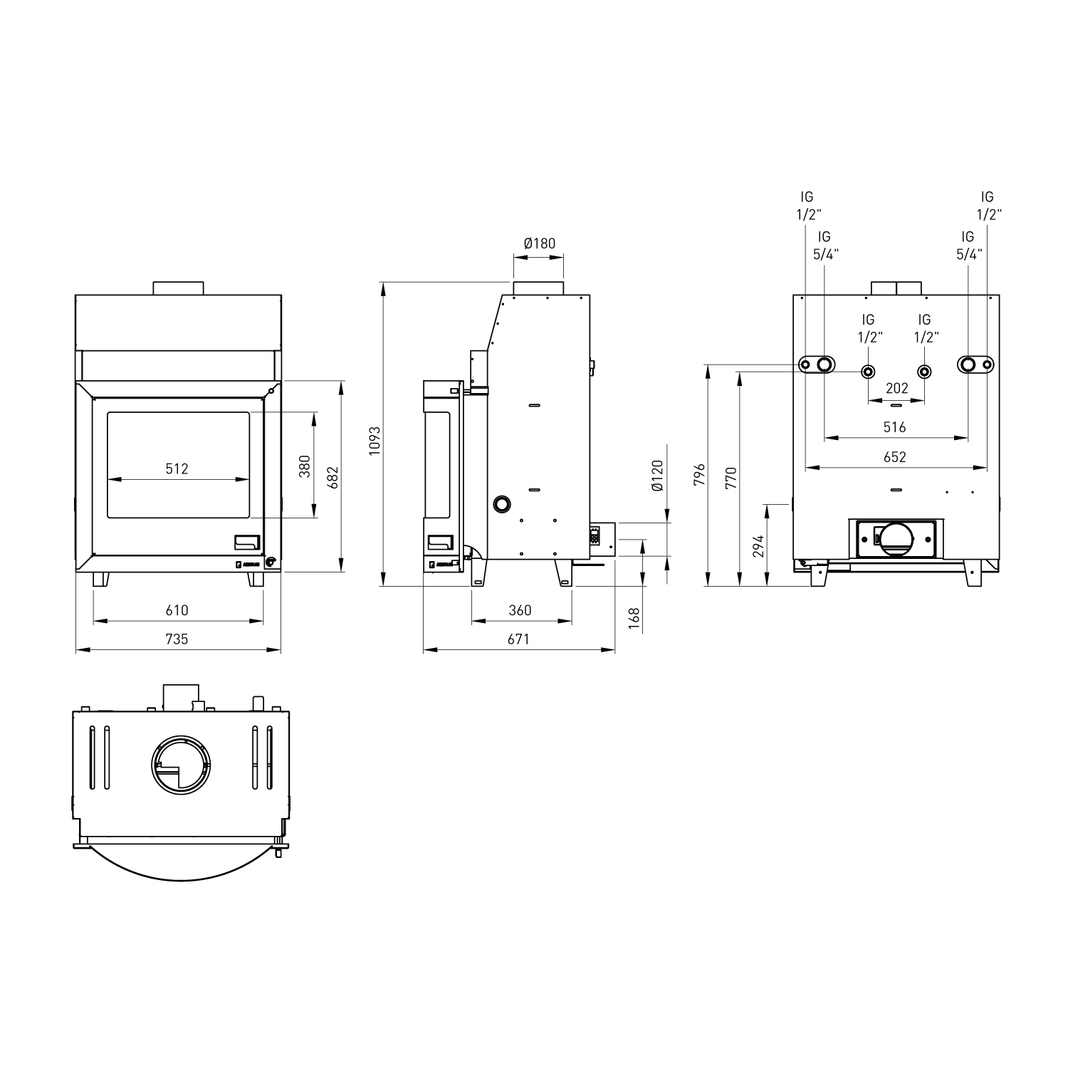 Aquaflam 25 Panorama Basic Wasserführender Kamineinsatz Aquaflam 25 Panorama Basic Wasserführender Kamineinsatz