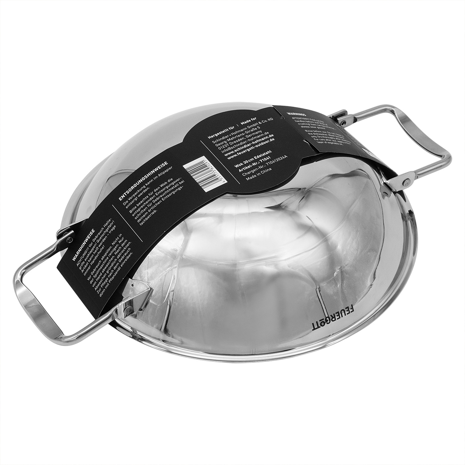 Feuergott Wok Edelstahl