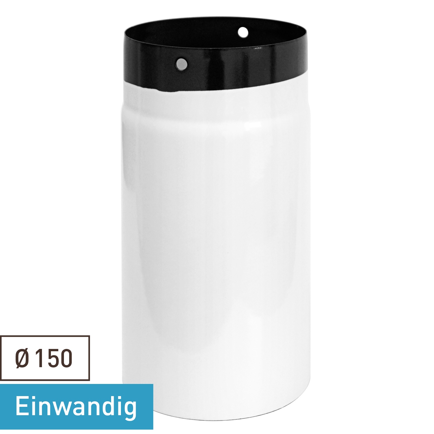 Raik Rauchrohr / Ofenrohr Emaille 150mm - 250mm Weiß