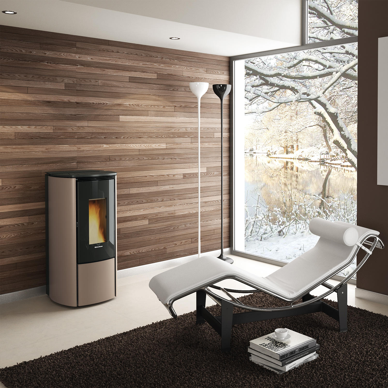 Extraflame Evolution Line Katia 9 Pelletofen Stahl Taubengrau