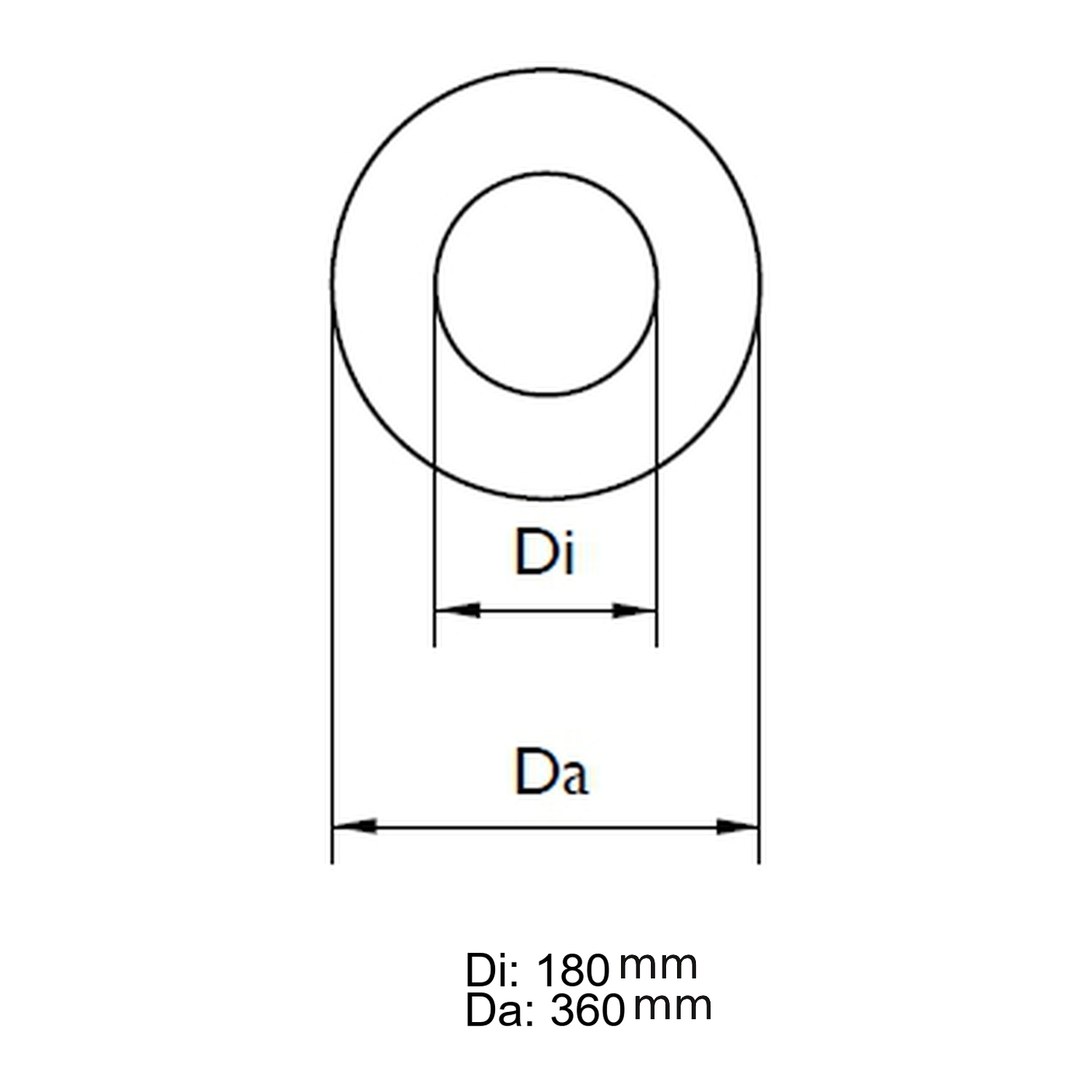 Schiedel Wand- und Deckendurchführung rund Ø130 mm L=240 mm glänzend