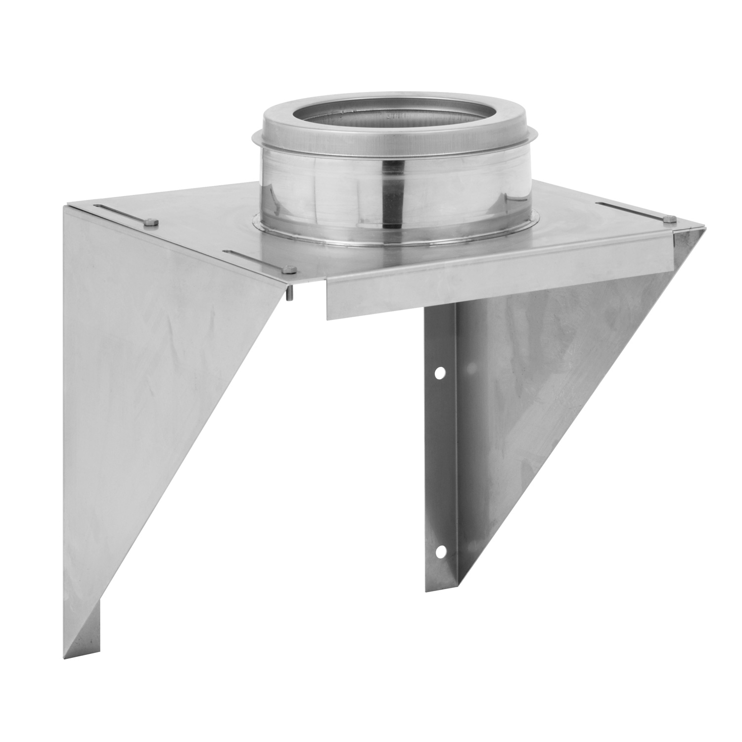 Opsinox Edelstahlschornstein 180mm Wandkonsole m. Kondensatablauf MSDC
