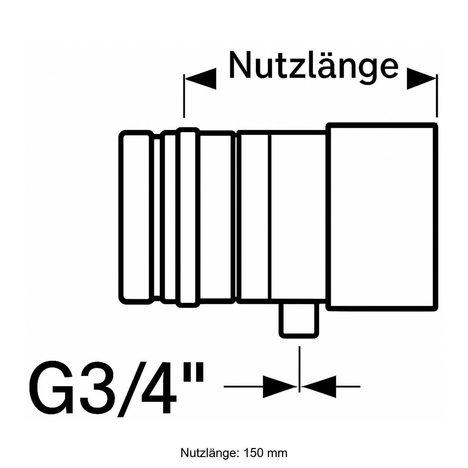 Schiedel PRIMA PLUS Rohrelement 200mm Ø150 mm mit Kondensatablauf einwandig matt