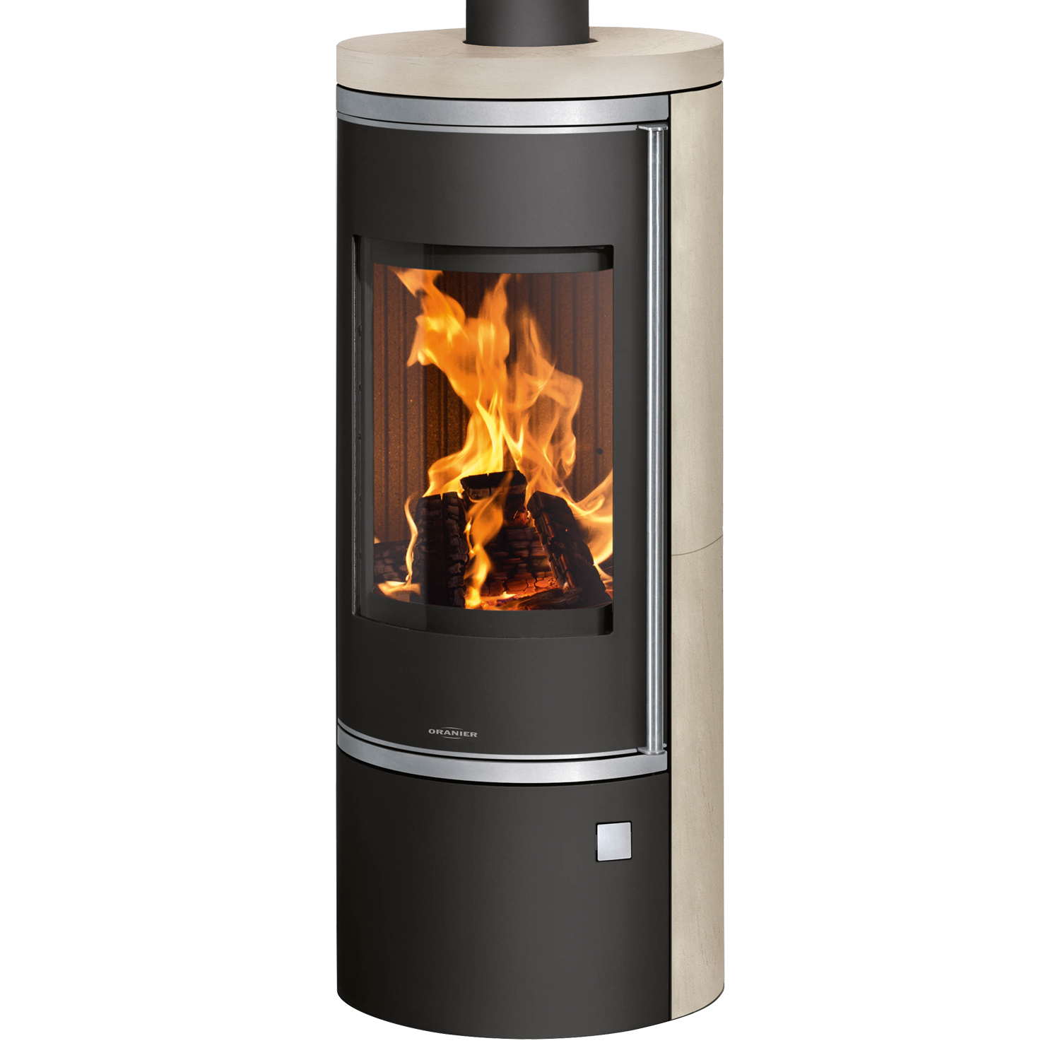 Oranier Corso 2.0 Kaminofen Stahl Schwarz / Kalkstein Cream
