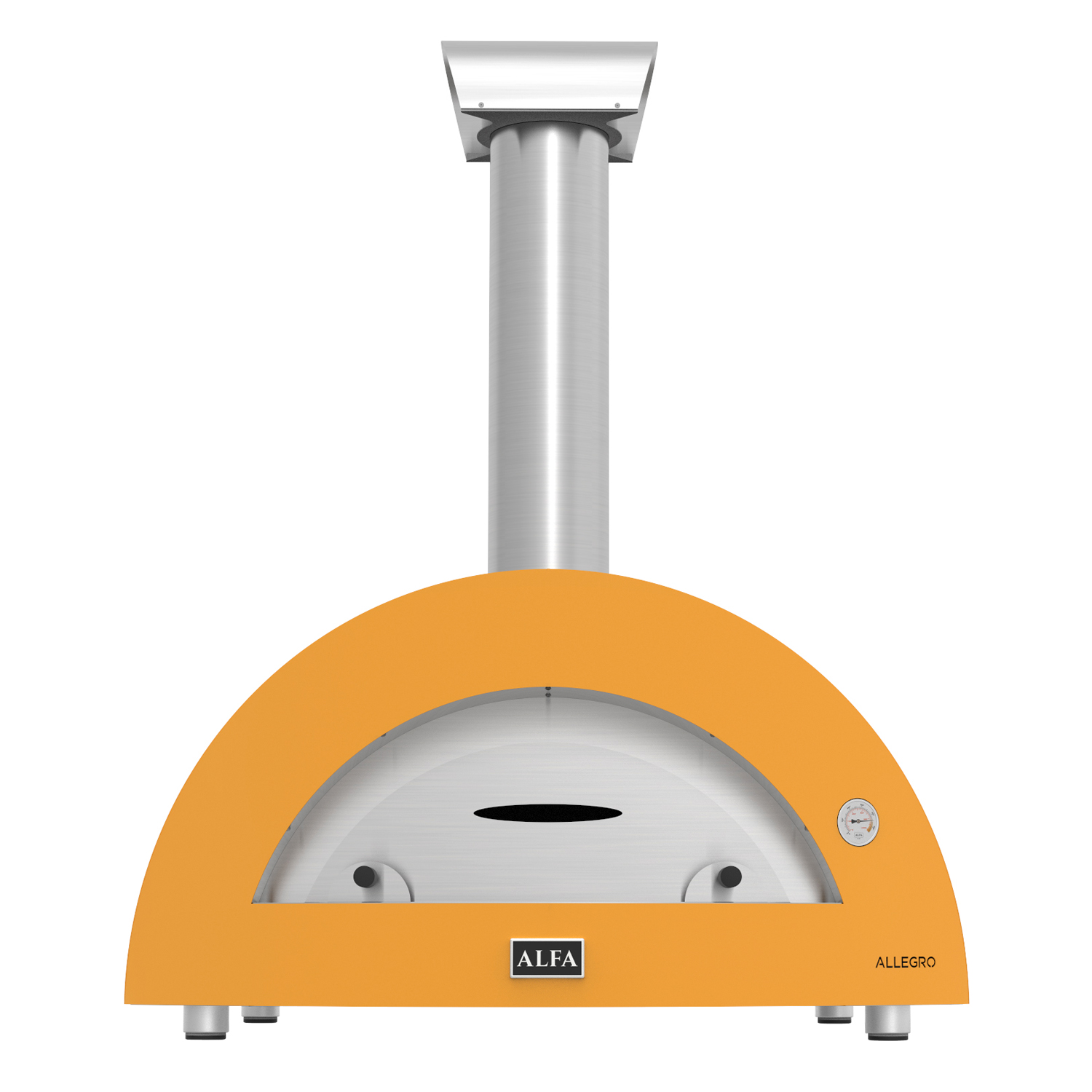 Alfa Forni Allegro Pizzaofen Gelb ohne Unterbau + Ventura Pizza-Set (4-tlg.) gratis