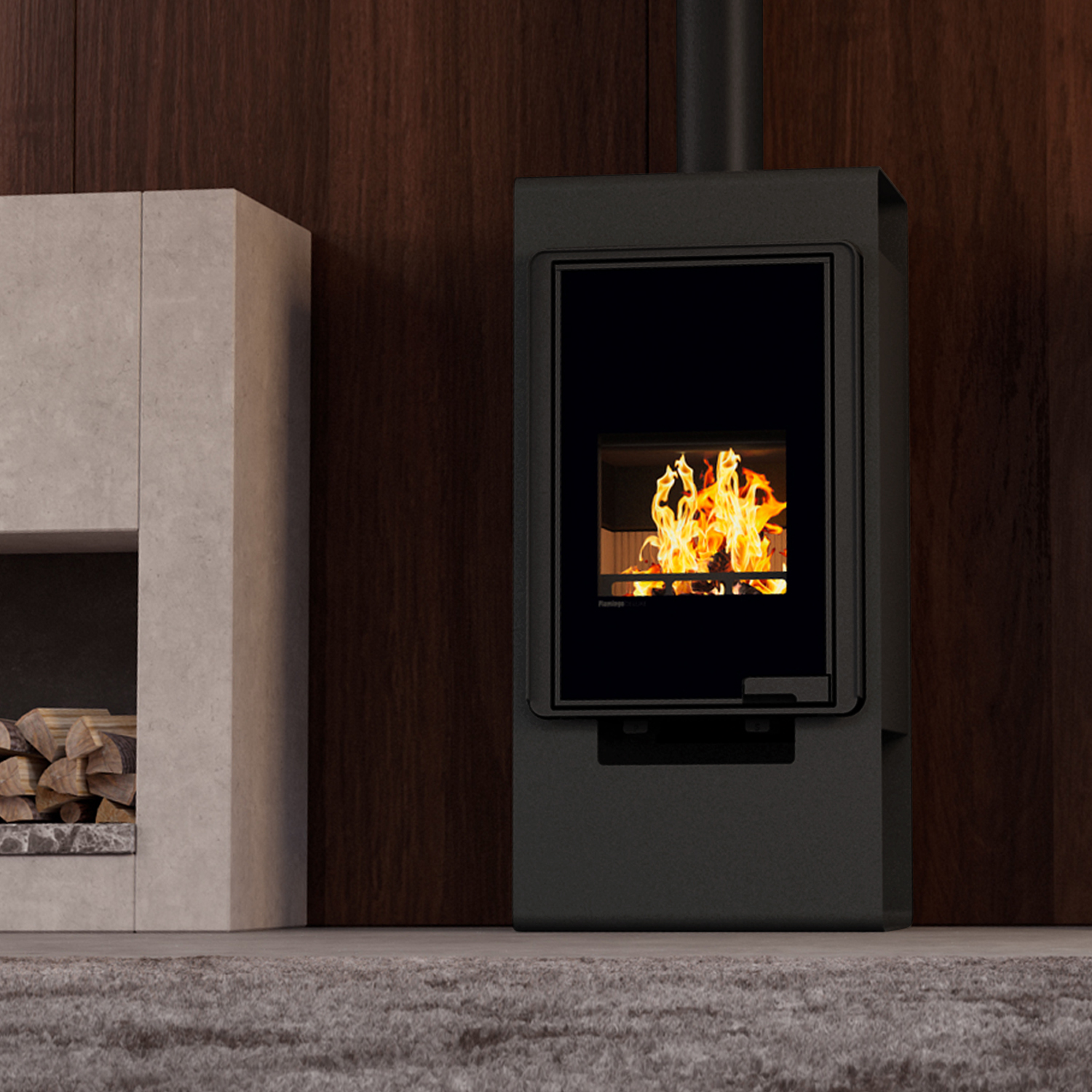 HS Flamingo Deluxe Singa Kaminofen Schwarz HS Flamingo Deluxe Singa Kaminofen Schwarz