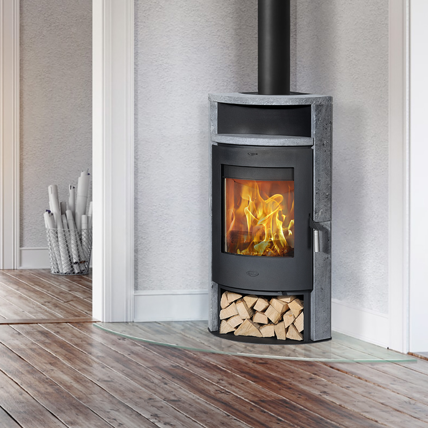 Fireplace Samba Eckkaminofen Stahl Schwarz Speckstein Fireplace Samba Eckkaminofen Stahl Schwarz Speckstein