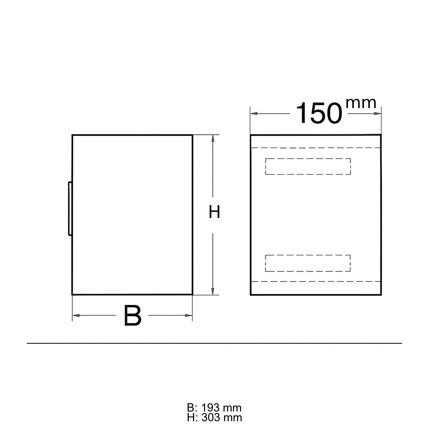 Schiedel Montagerahmen 150mm 193x303 matt
