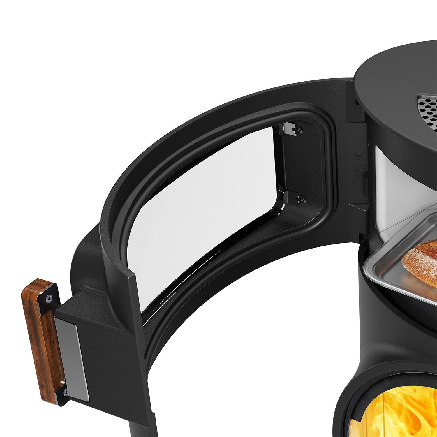 Austroflamm Clou Xtra Back Kaminofen Stahl Gussgrau + 1 m³ Kaminholz gratis