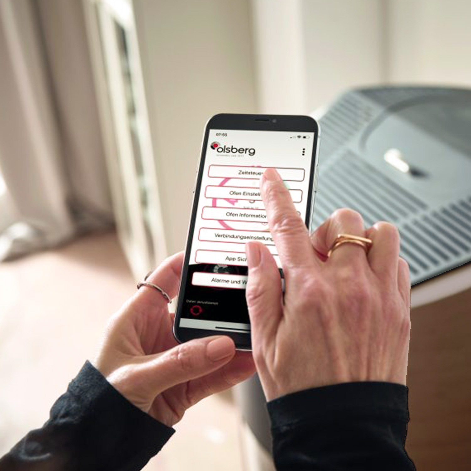 Olsberg Levana 3.0 Pelletofen Stahl Schwarz/Keramik Caffe Arabica 6kW