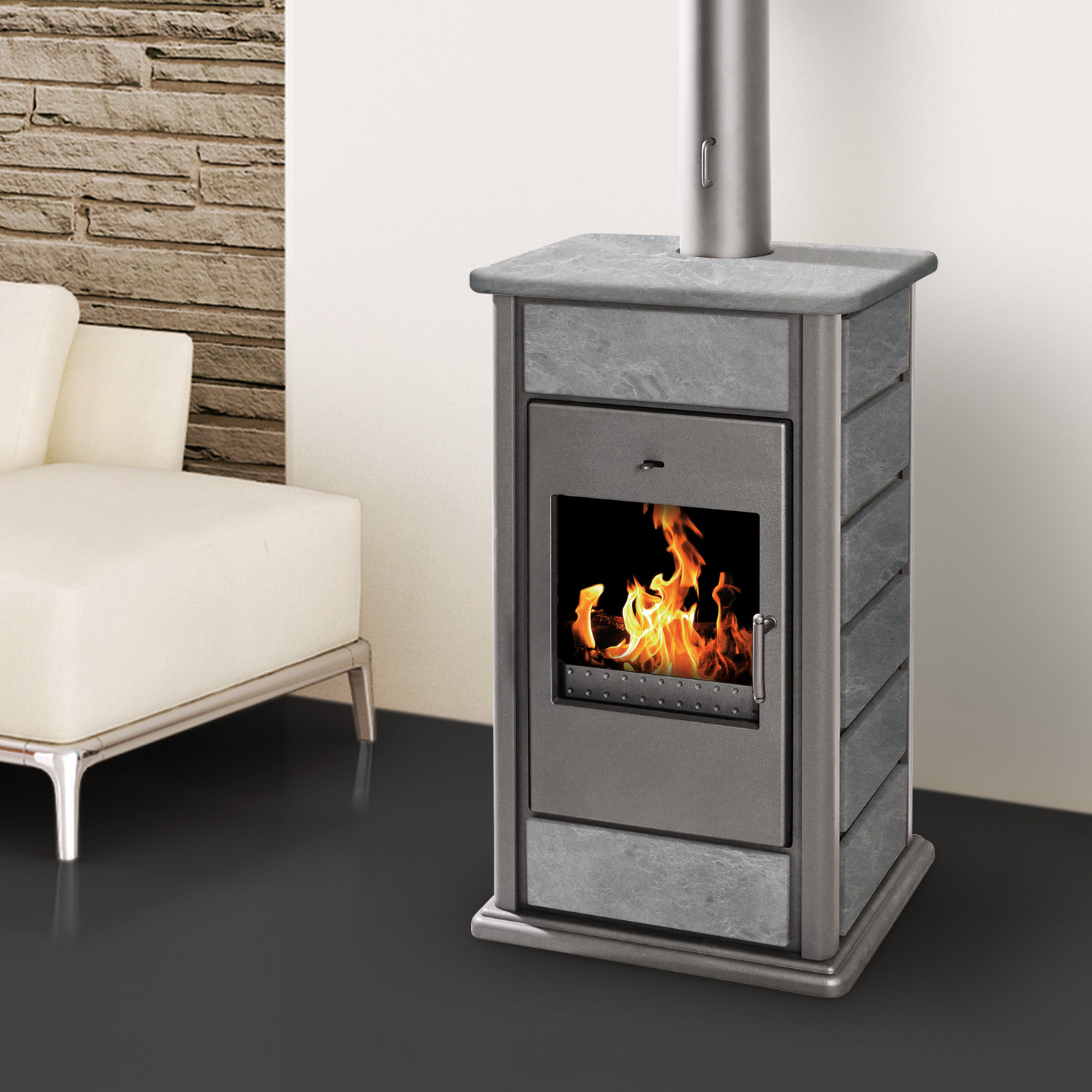 Schmitzker Alicante Wasserführender Kaminofen Anthrazit Speckstein Schmitzker Alicante Wasserführender Kaminofen Anthrazit Speckstein