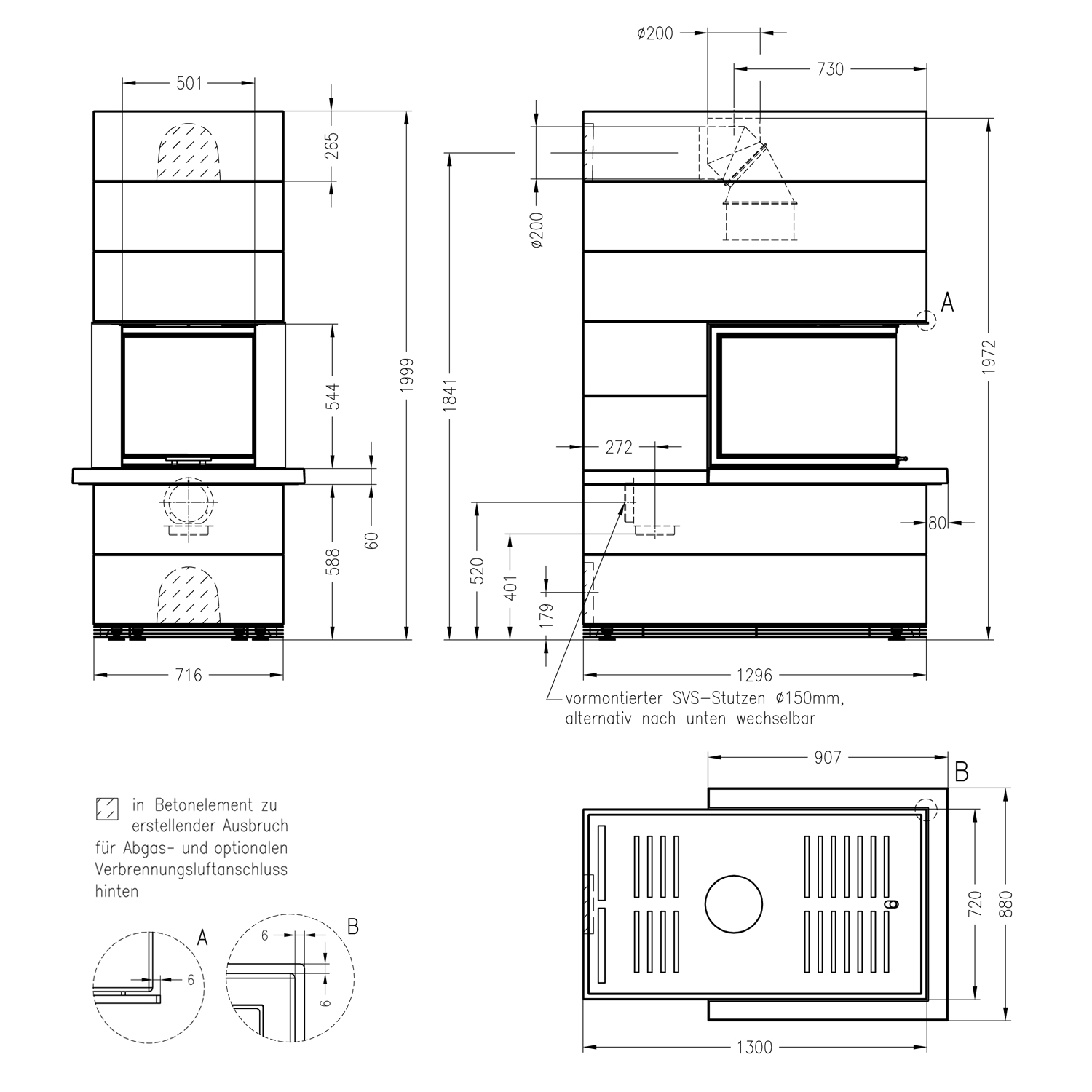 Spartherm Kaminbausatz SIM 1/3/Arte U-70h-4S Natur Spartherm Kaminbausatz SIM 1/3/Arte U-70h-4S Natur
