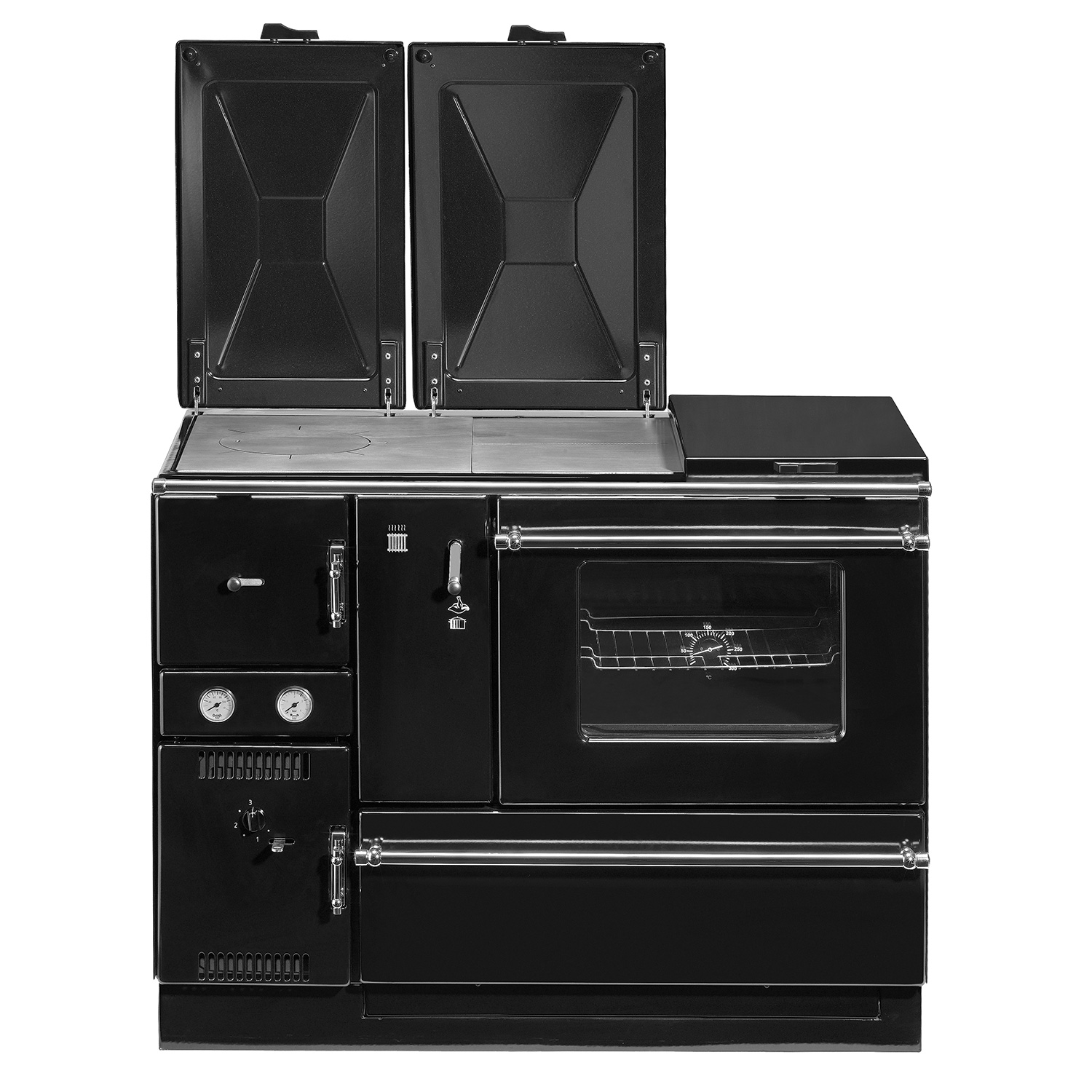 Wamsler K 178 Küchenofen wasserführend Schwarz Rauchrohr rechts