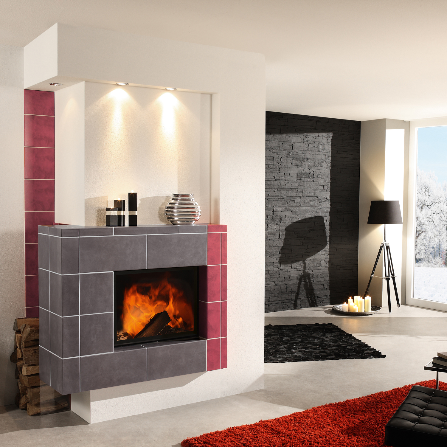 Spartherm Varia 1V H2O 8 kW wasserführender Kamineinsatz links Spartherm Varia 1V H2O 8 kW wasserführender Kamineinsatz links