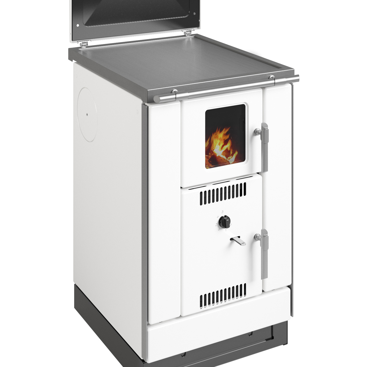 Wamsler K 158 F Küchenofen wasserführend Weiß Stahlplatte