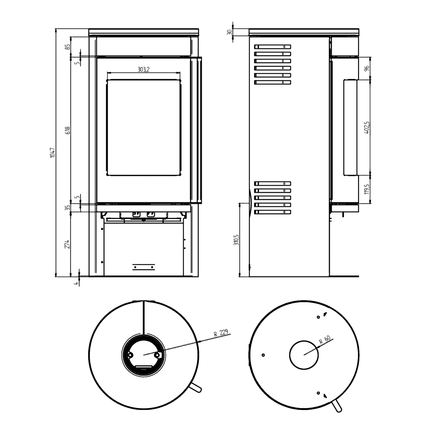 Justus Mino 2.0 Kaminofen Stahl Schwarz mit Sandstein-Abdeckplatte Justus Mino 2.0 Kaminofen Stahl Schwarz mit Sandstein-Abdeckplatte