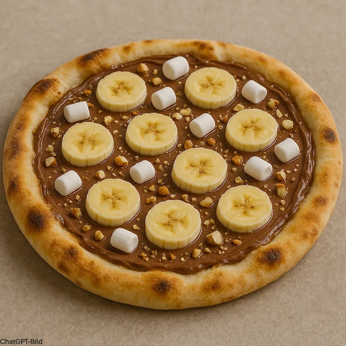 süße-pizza-mit-schockcreme,-banane-und-marshmellows