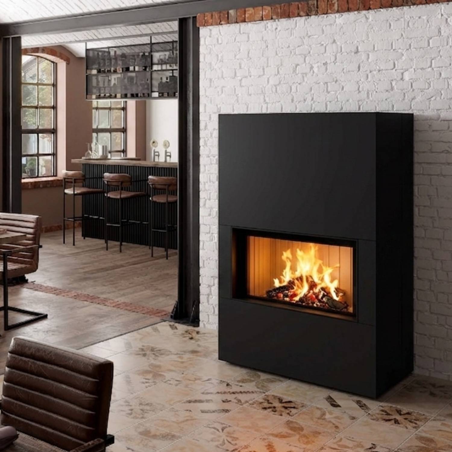 Spartherm Poseidon Kaminbausatz RLA Nero