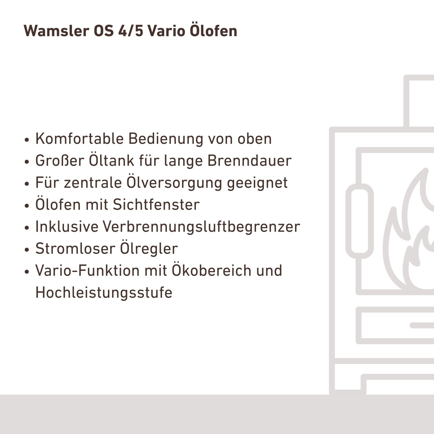 Wamsler OS 4/5 Vario Ölofen Kaschmir