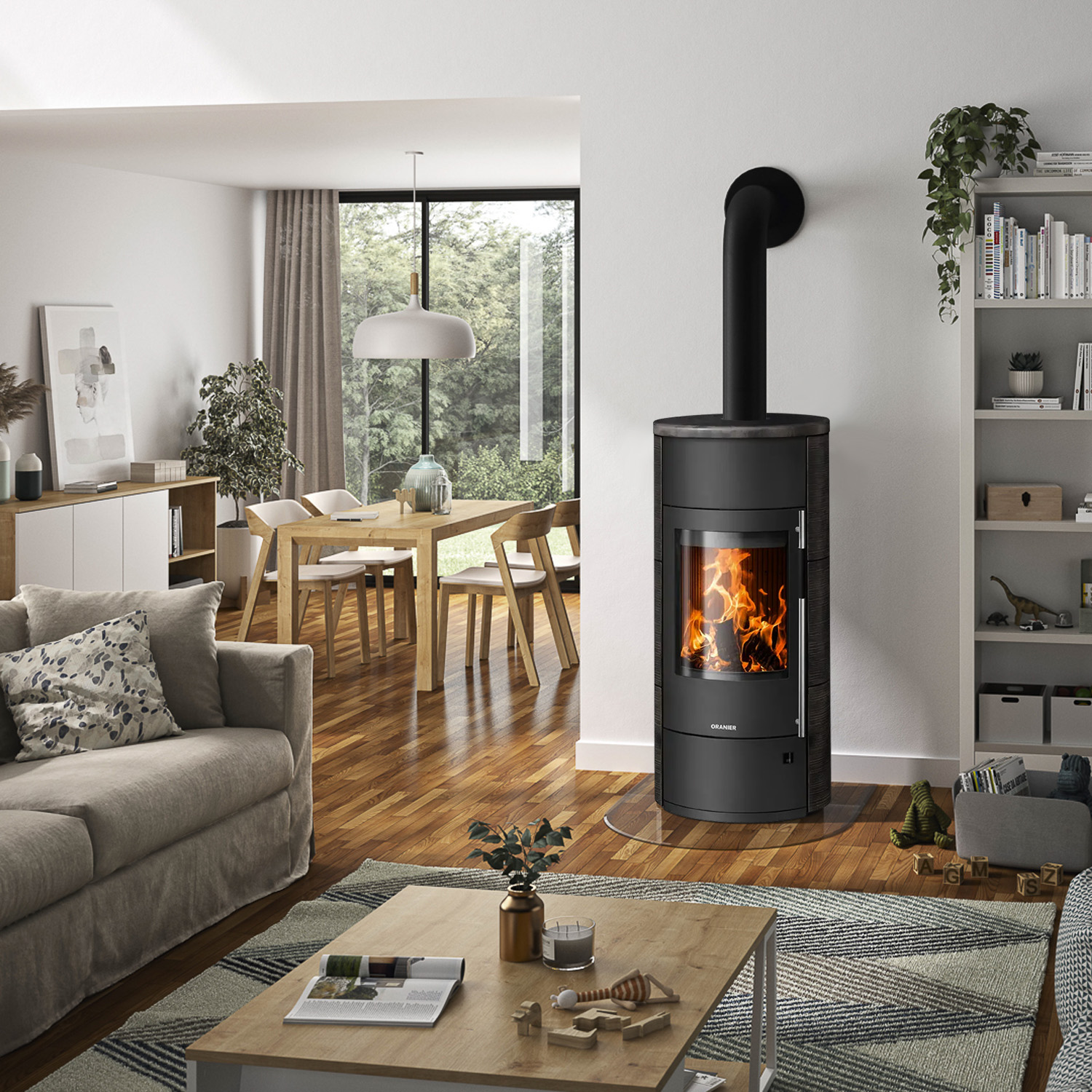 Oranier Polar Neo W+ Kaminofen Keramik Namib