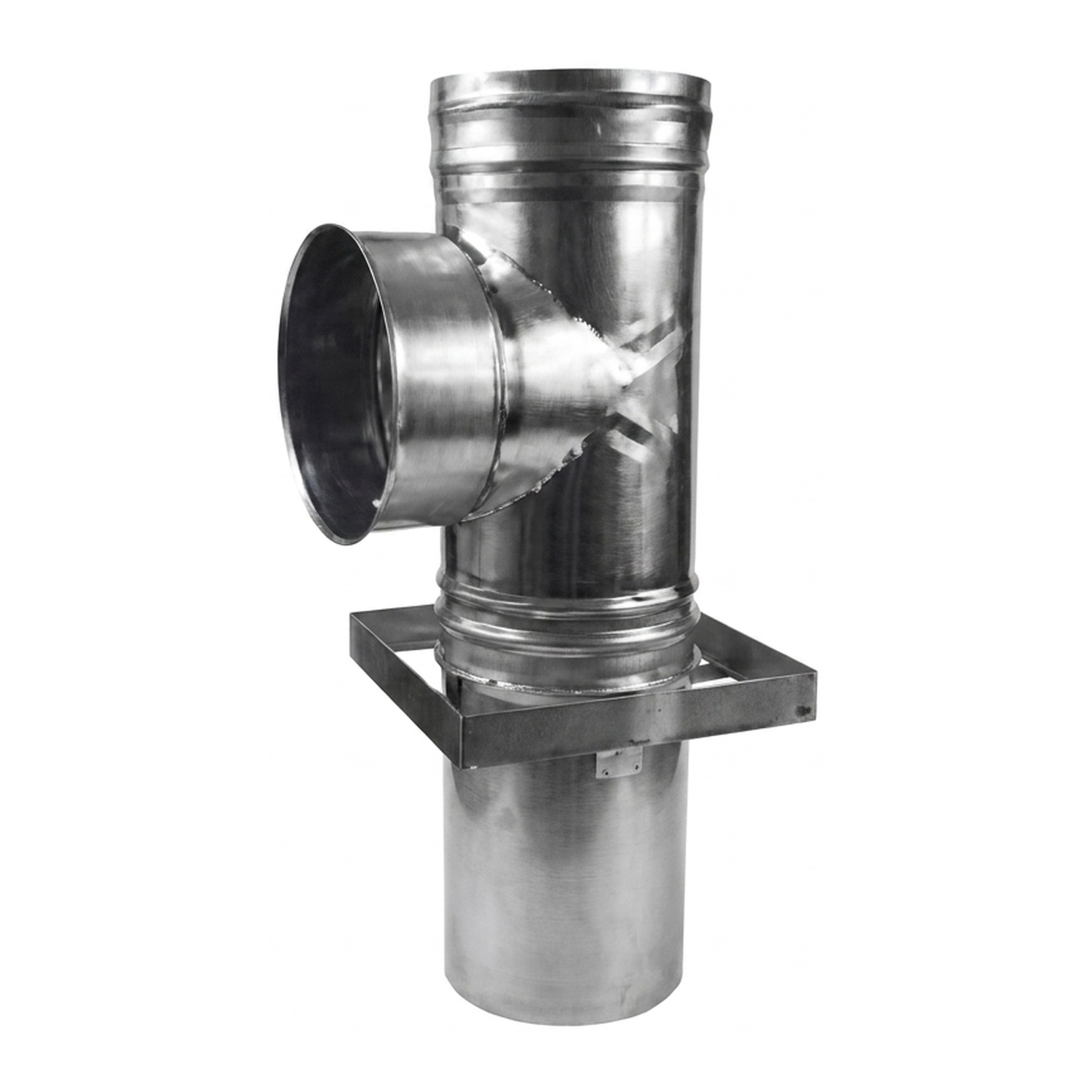 Schiedel PPL Rauchrohranschluss 90° mit DWF und Kondensatabweiser für LB90, Halter und Dehnungsstutzen Ø 200 mm