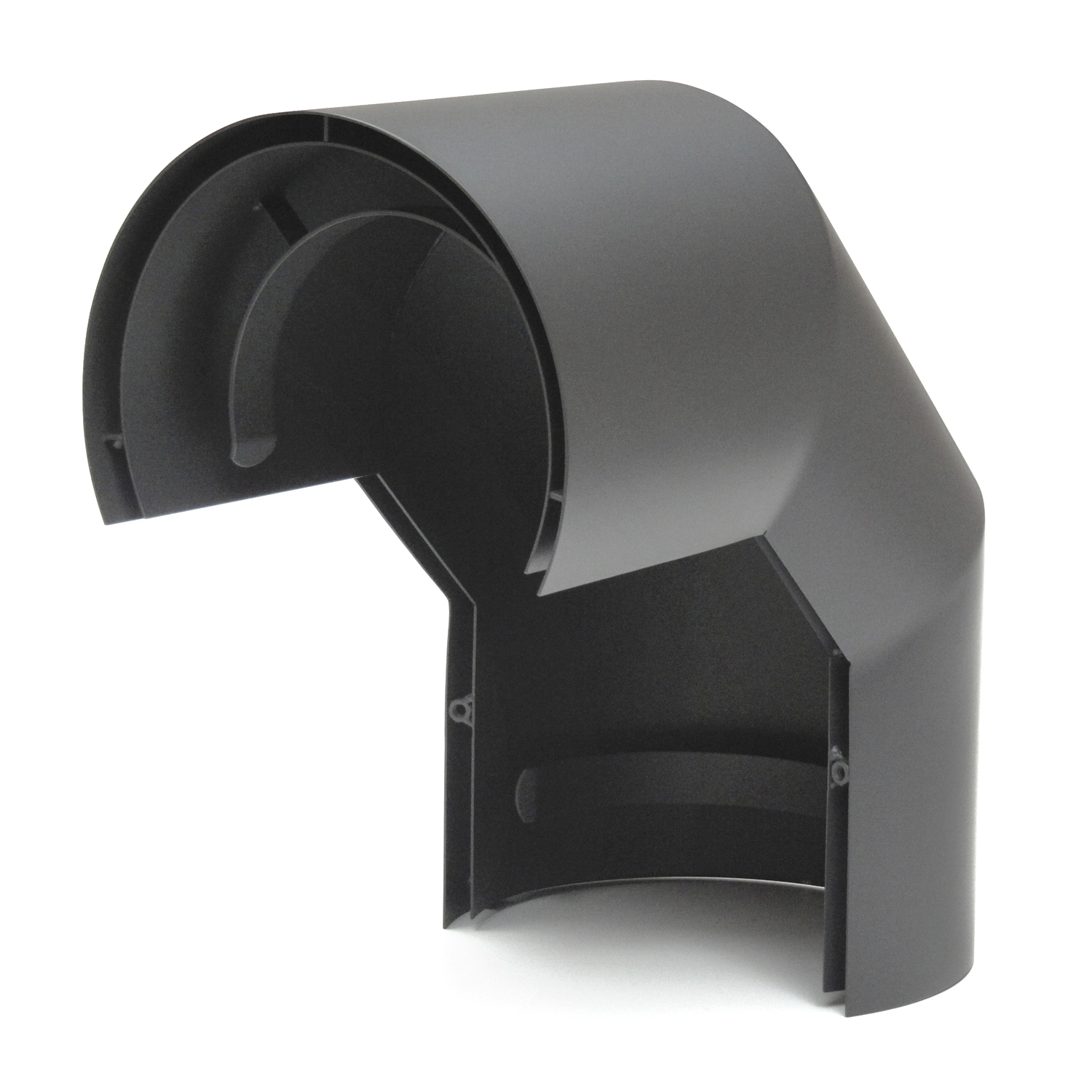Raik Basic Thermoschild 150mm gussgrau doppelt für 3teiligen Bogen 90° für Rauchrohr / Ofenrohr