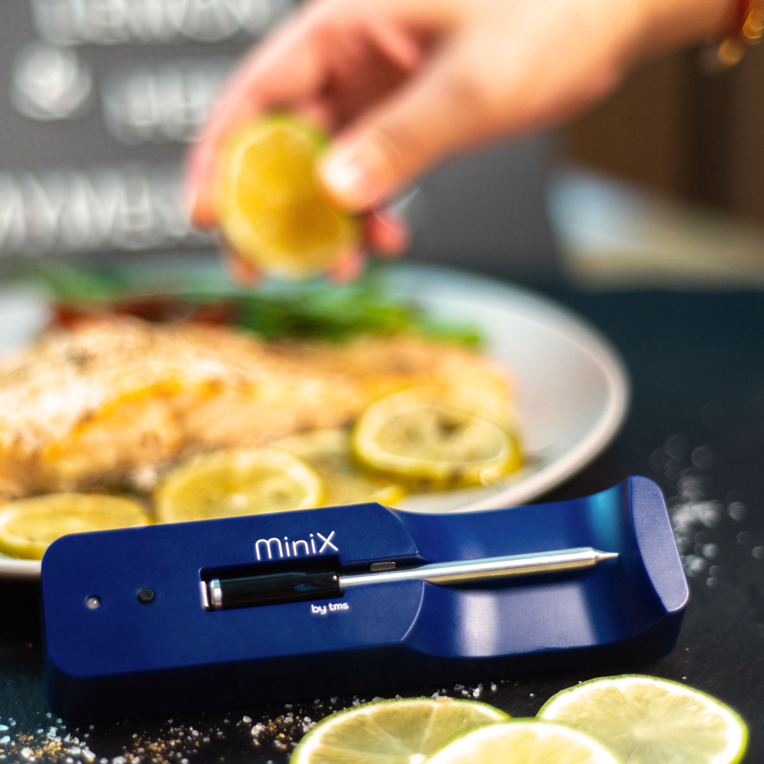 The MeatStick Set 6: The MeatStick Mini inkl. Bluetooth Xtender Ladegerät blau