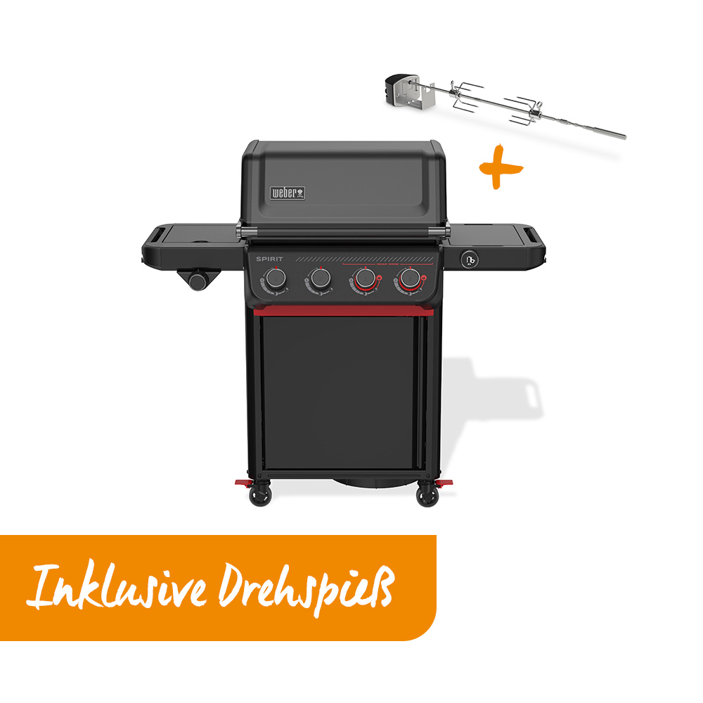 Weber SPIRIT EP-435R Gasgrill Stealth Edition mit Drehspieß