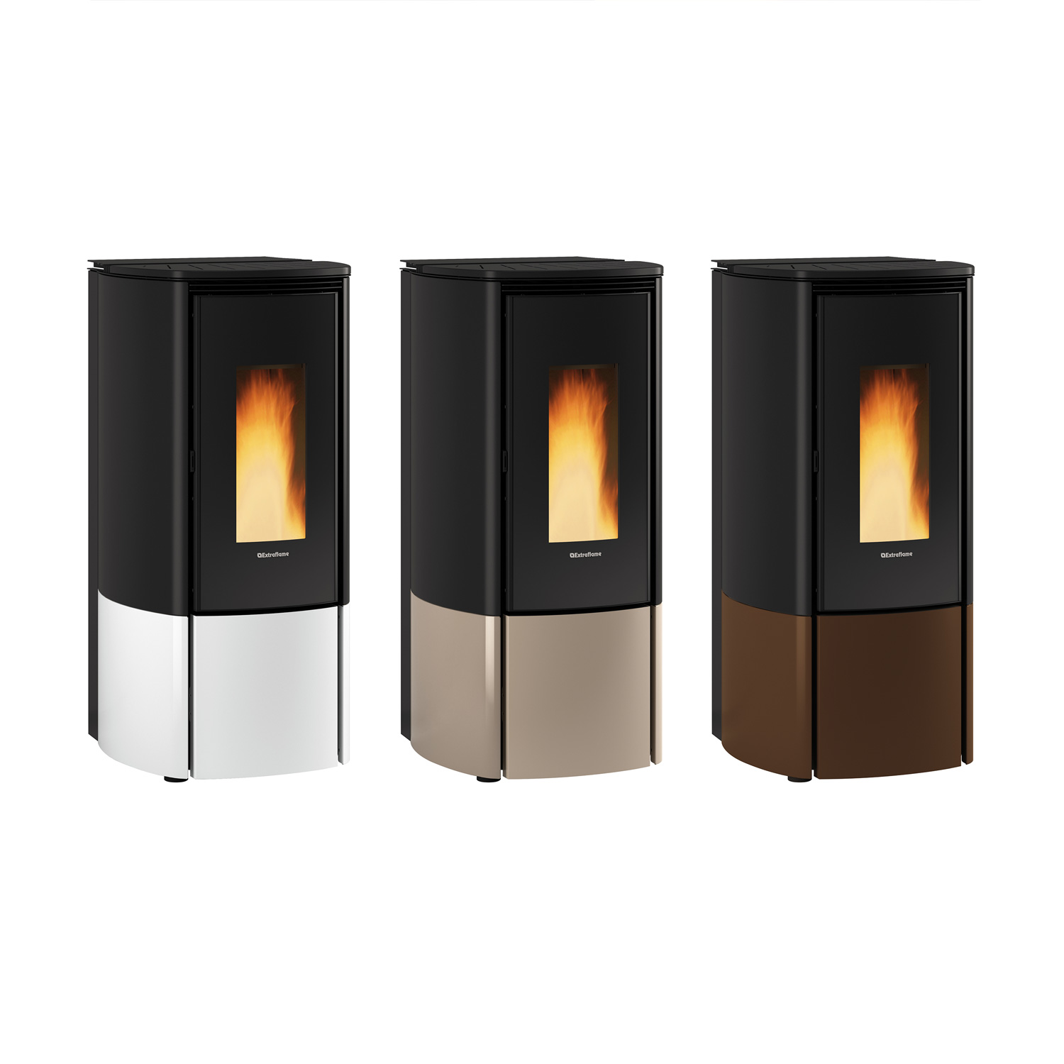 Extraflame Evolution Line Katia 11 Pelletofen Stahl Taubengrau