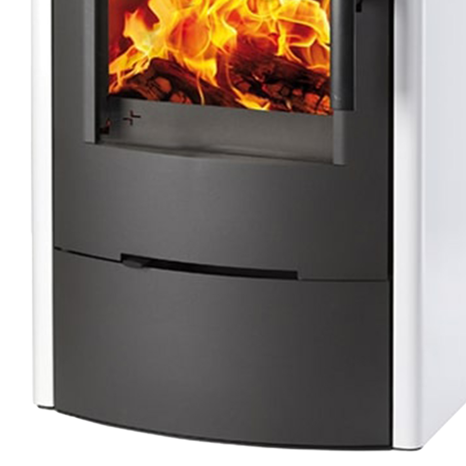 Haas+Sohn ELLMAU COOK easy Kaminofen mit Glaskeramik-Kochplatte weiß