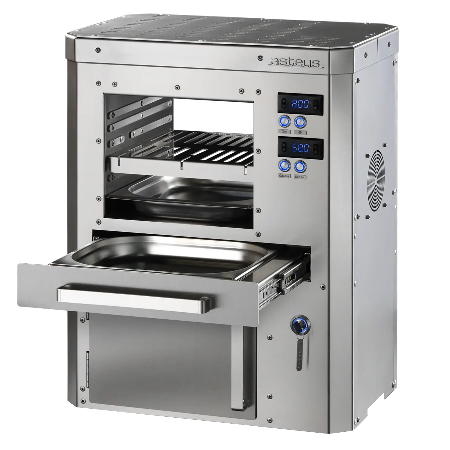 Asteus Segula 800° Lifestyle Elektrogrill Edelstahl