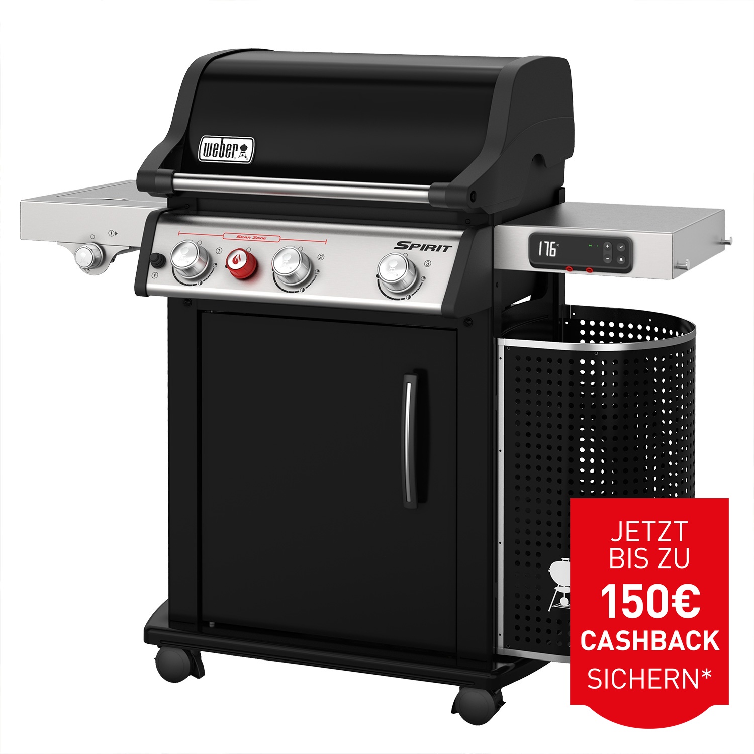 Weber Spirit EPX-335 GBS Smart Gas-Grillstation Schwarz