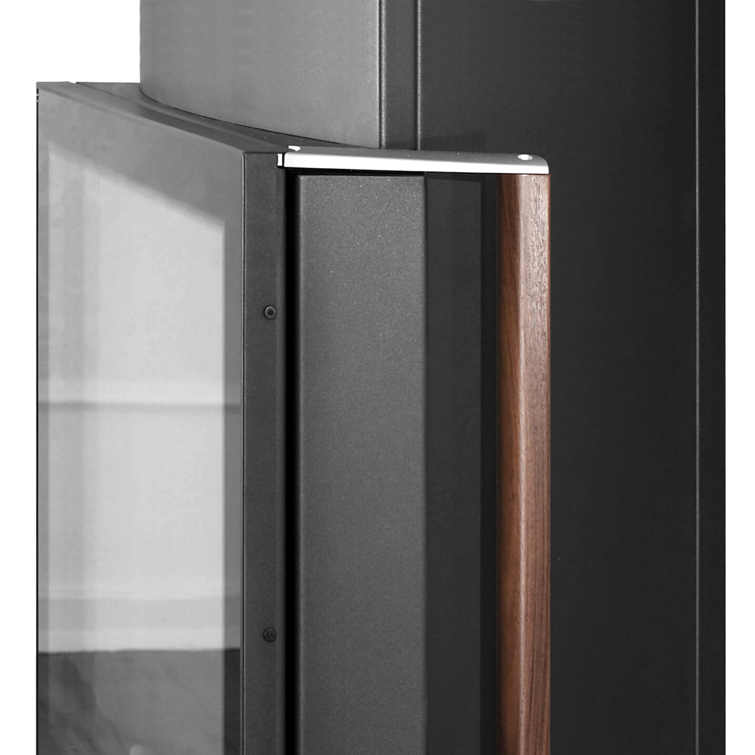 Austroflamm Lounge Xtra Kaminofen Stahl gussgrau, RR oben oder hinten + 1 m³ Kaminholz gratis