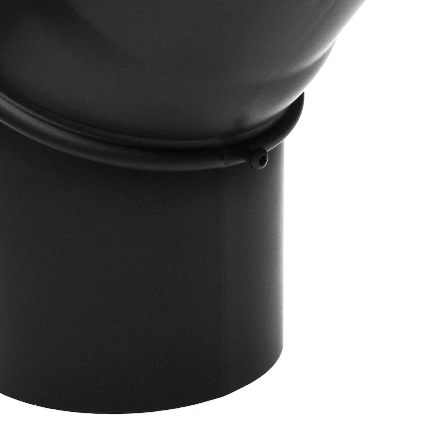 Raik Basic Rauchrohrbogen 130mm schwarz 0-45° ohne Tür für Rauchrohr / Ofenrohr