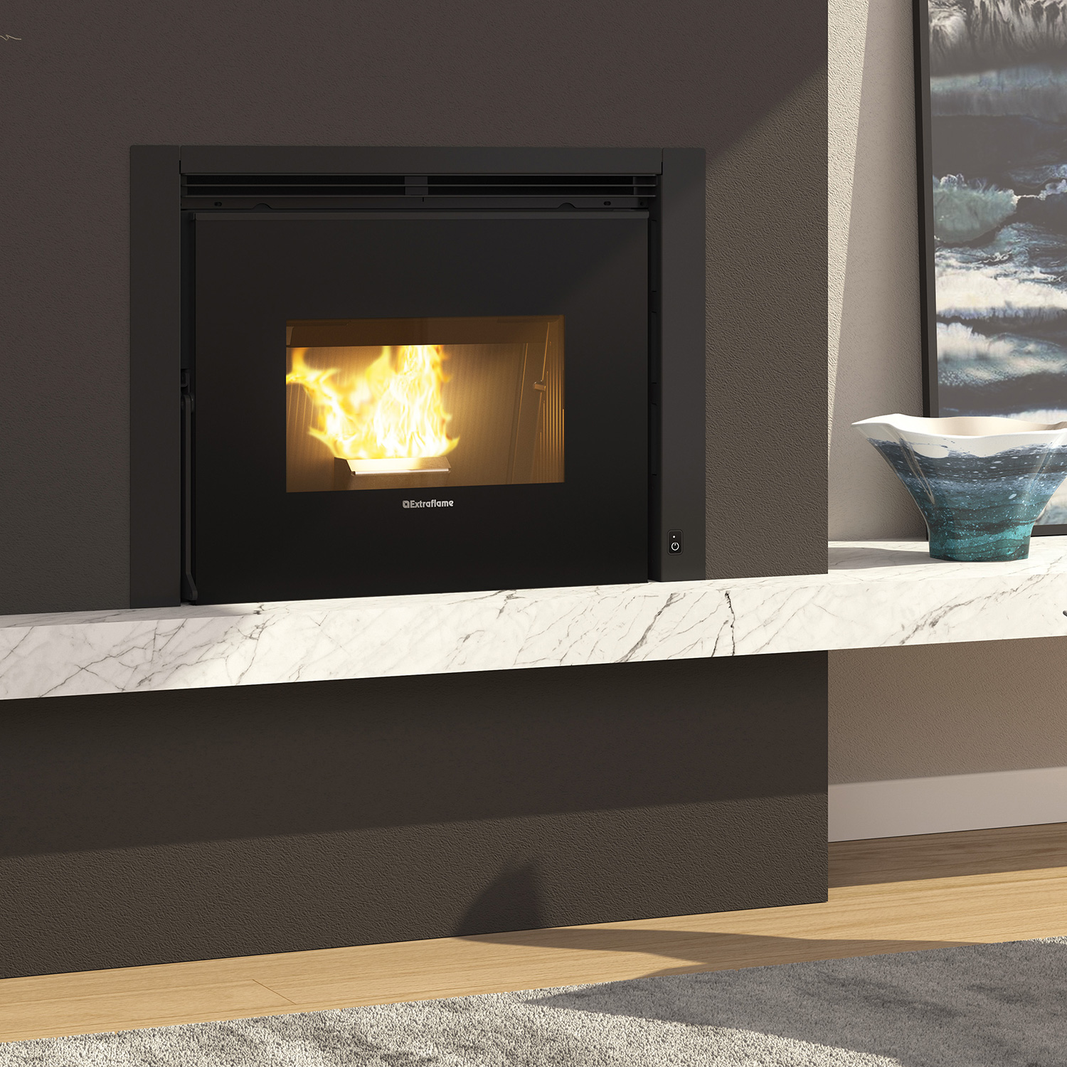 Extraflame Comfort P70 Air Plus Pelleteinsatz Stahl Schwarz