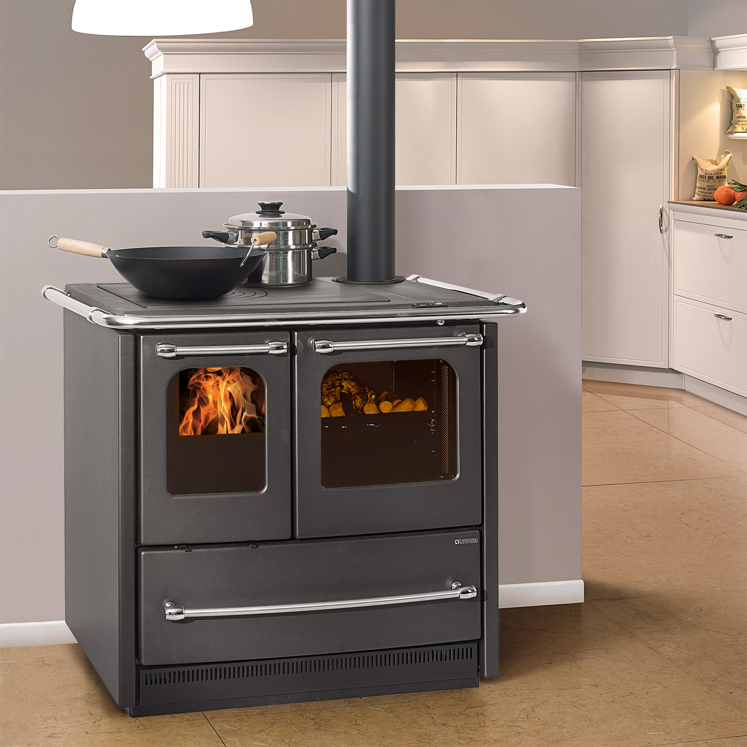 La Nordica Sovrana Easy Evo 2.0 Küchenofen Stahl Schwarz La Nordica Sovrana Easy Evo 2.0 Küchenofen Stahl Schwarz