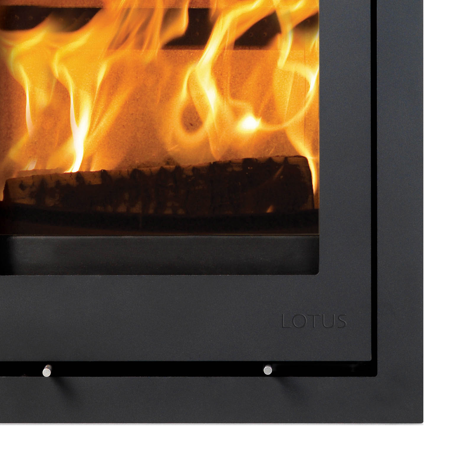 Lotus H700 Kamineinsatz Schwarz / Scharniere rechts