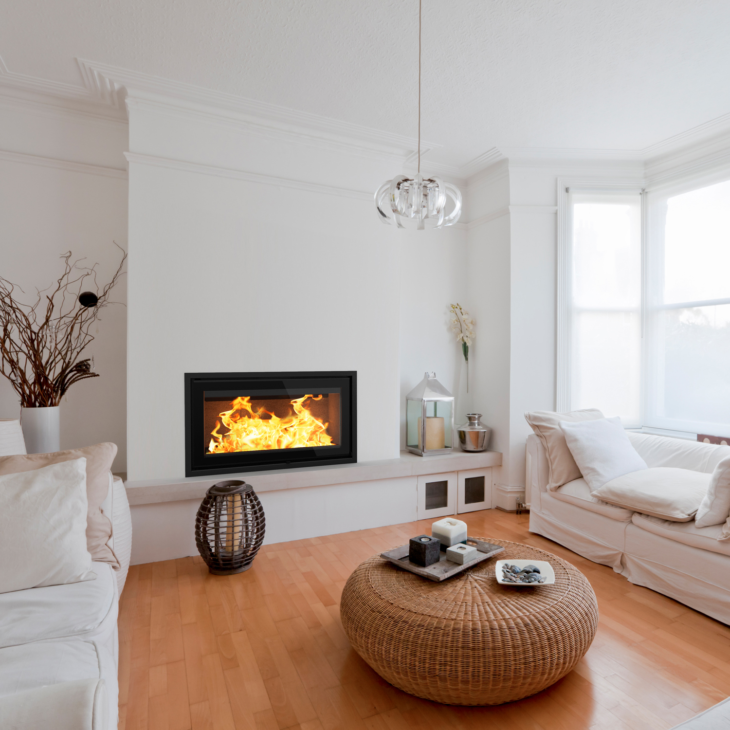 Dovre Vista 802C/V2 Kamineinsatz mit Vermiculit-Platten im Brennraum Dovre Vista 802C/V2 Kamineinsatz mit Vermiculit-Platten im Brennraum