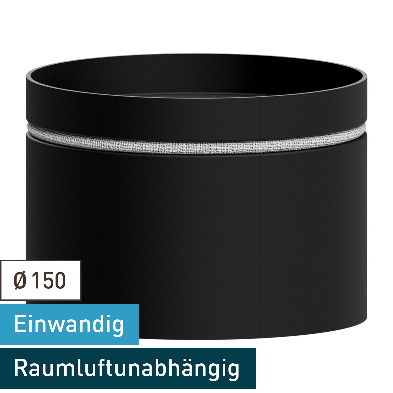 Raik Lifestyle Schornsteinanschluss LS Durchmesser 150 mm schwarz