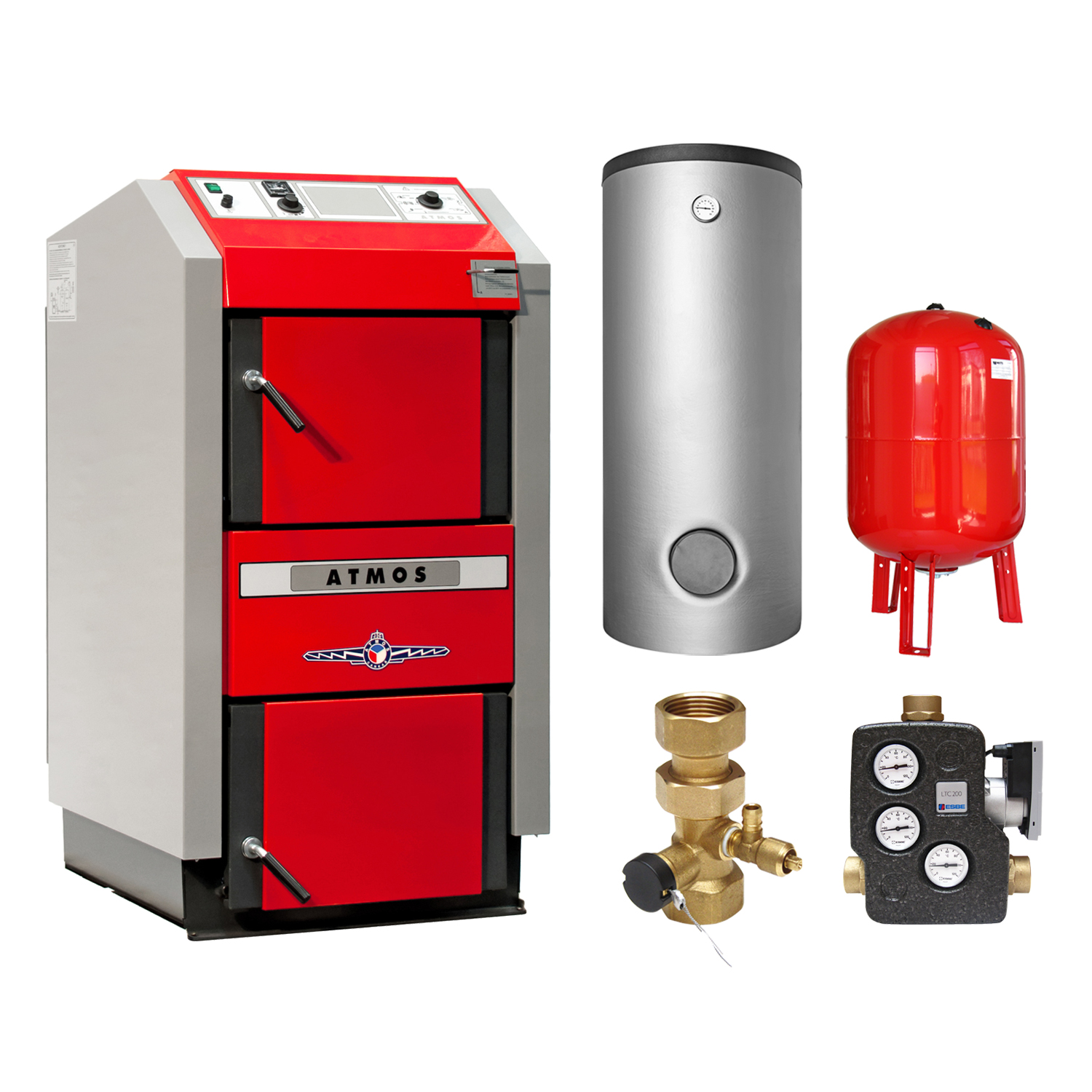 ATMOS GS40 Set + 3 Pufferspeicher 800 L, inkl. Isolierung