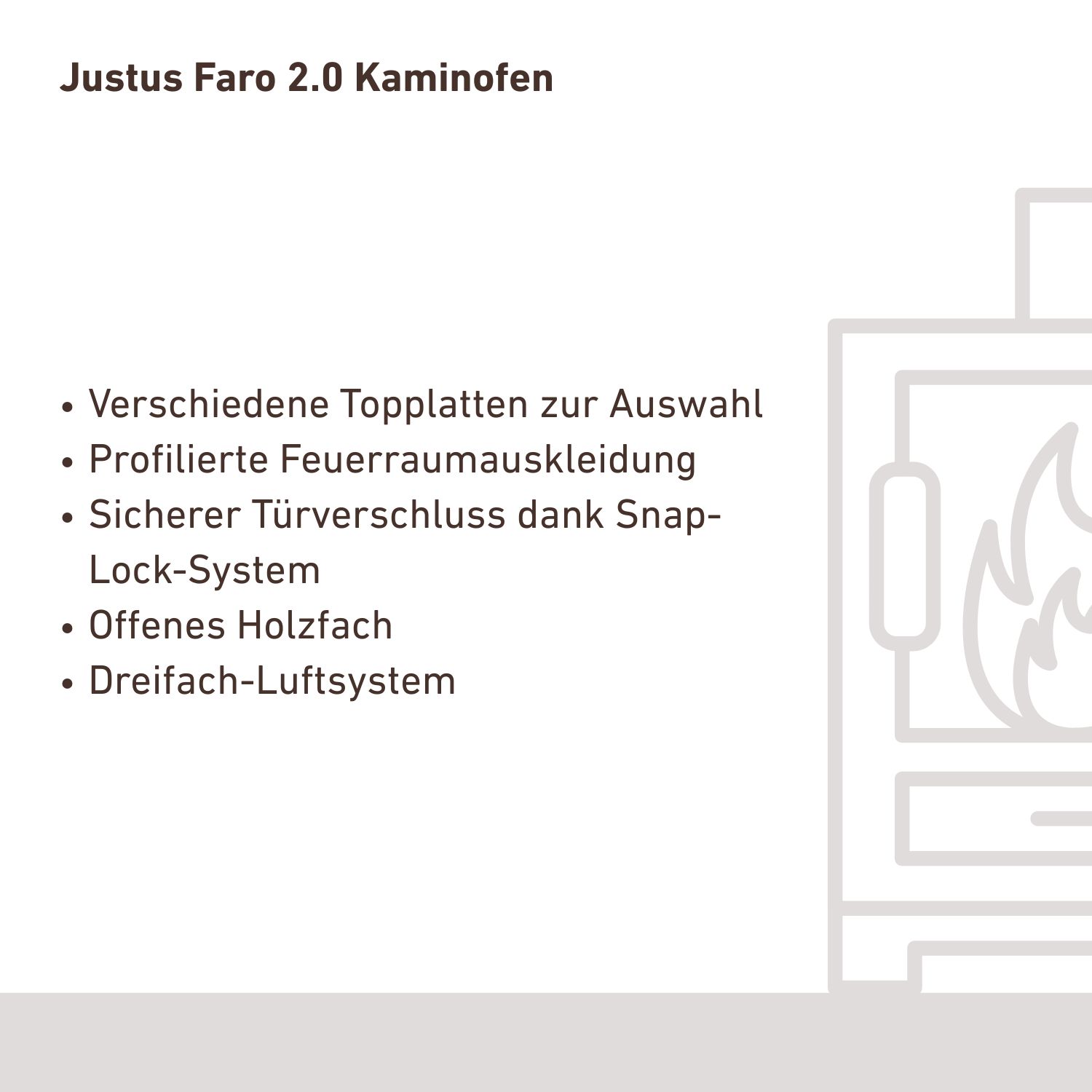 Justus Faro 2.0 Kaminofen Stahl Schwarz