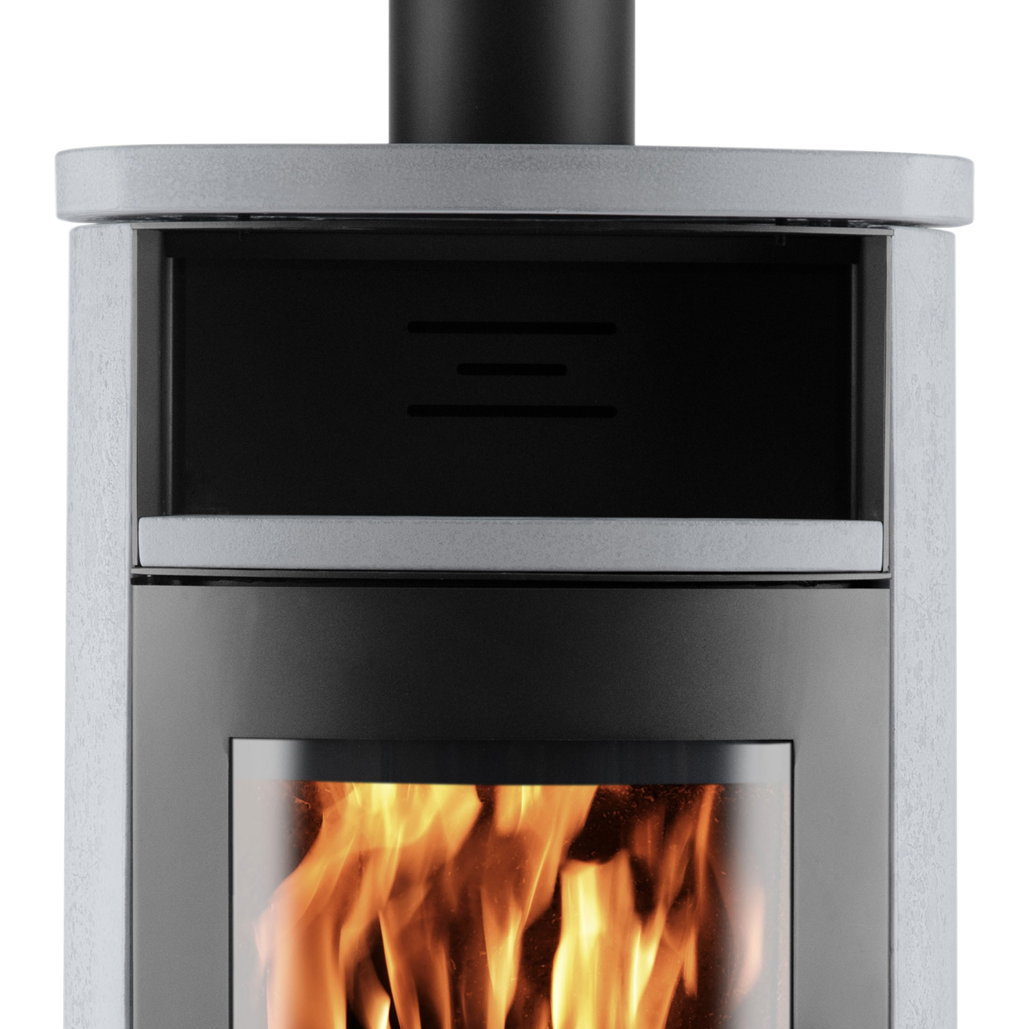 Eurohr Xero Kaminofen Schwarz / Speckstein-Optik Eurohr Xero Kaminofen Schwarz / Speckstein-Optik