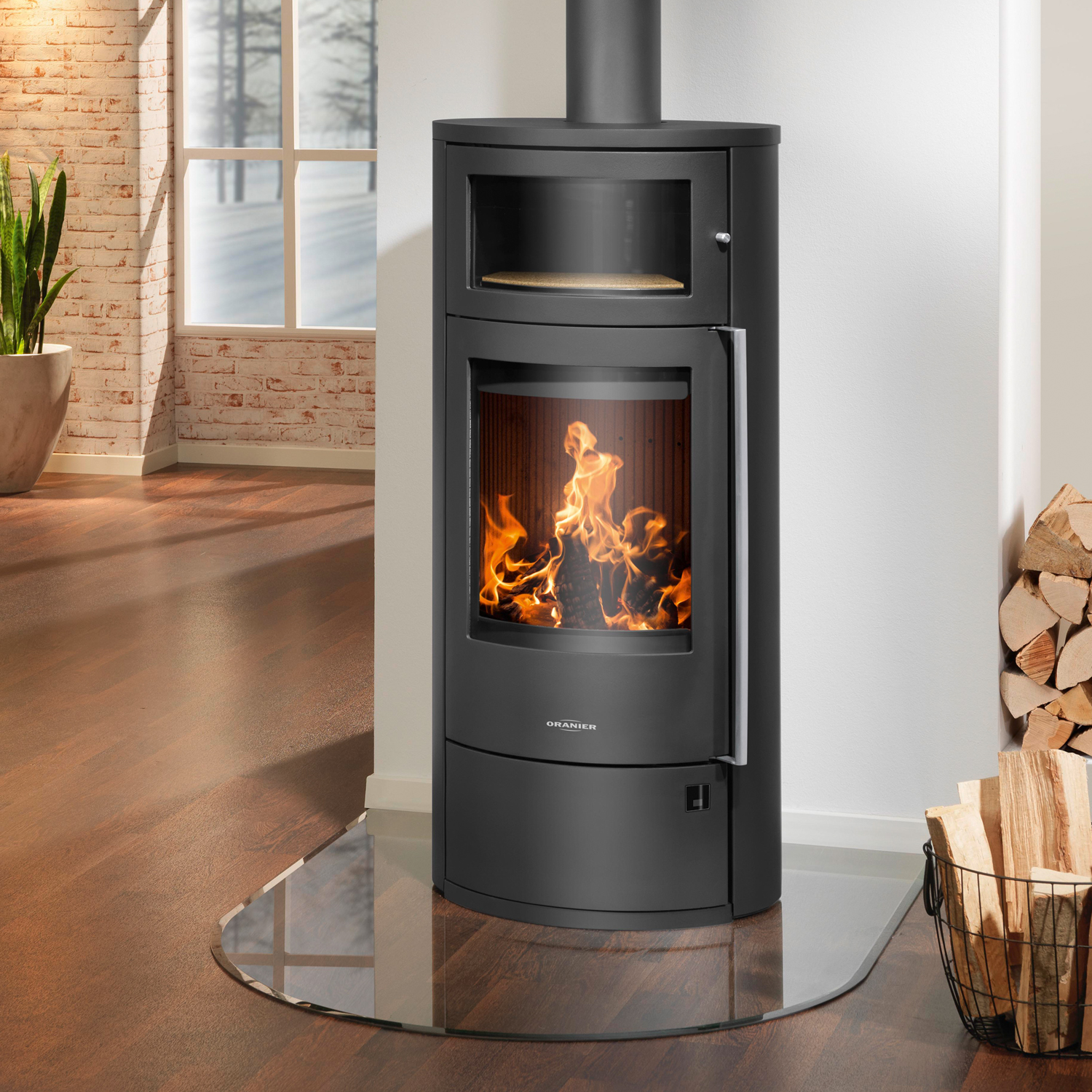Oranier Polar Neo Bakery Kaminofen Stahl Schwarz - RESTPOSTEN