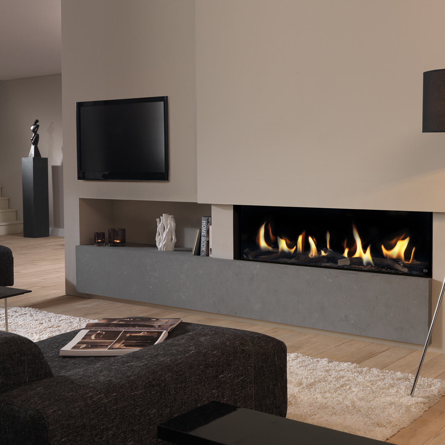 Spartherm DRU Metro 150XT-41 RCH Gas-Kamineinsatz Ceraglas schwarz G20