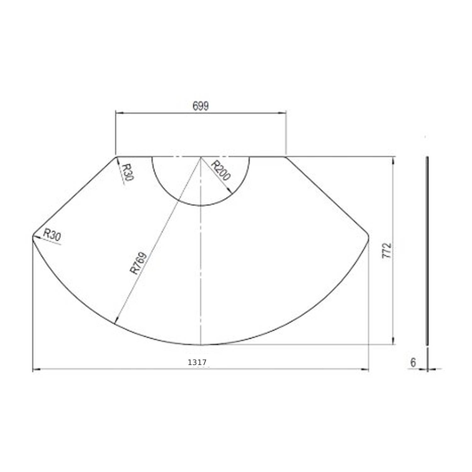 Olsberg Saison-Funkenschutzplatte ESG mit Fase und Logo 772x1317