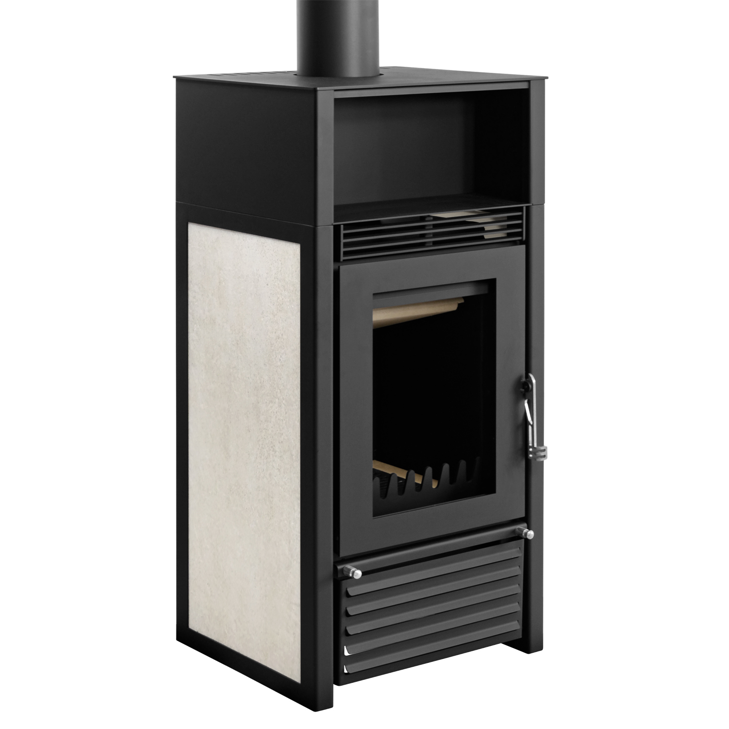 Kaminofen wasserführend Schmitzker Marbella Up Keramik beige Kaminofen wasserführend Schmitzker Marbella Up Keramik beige