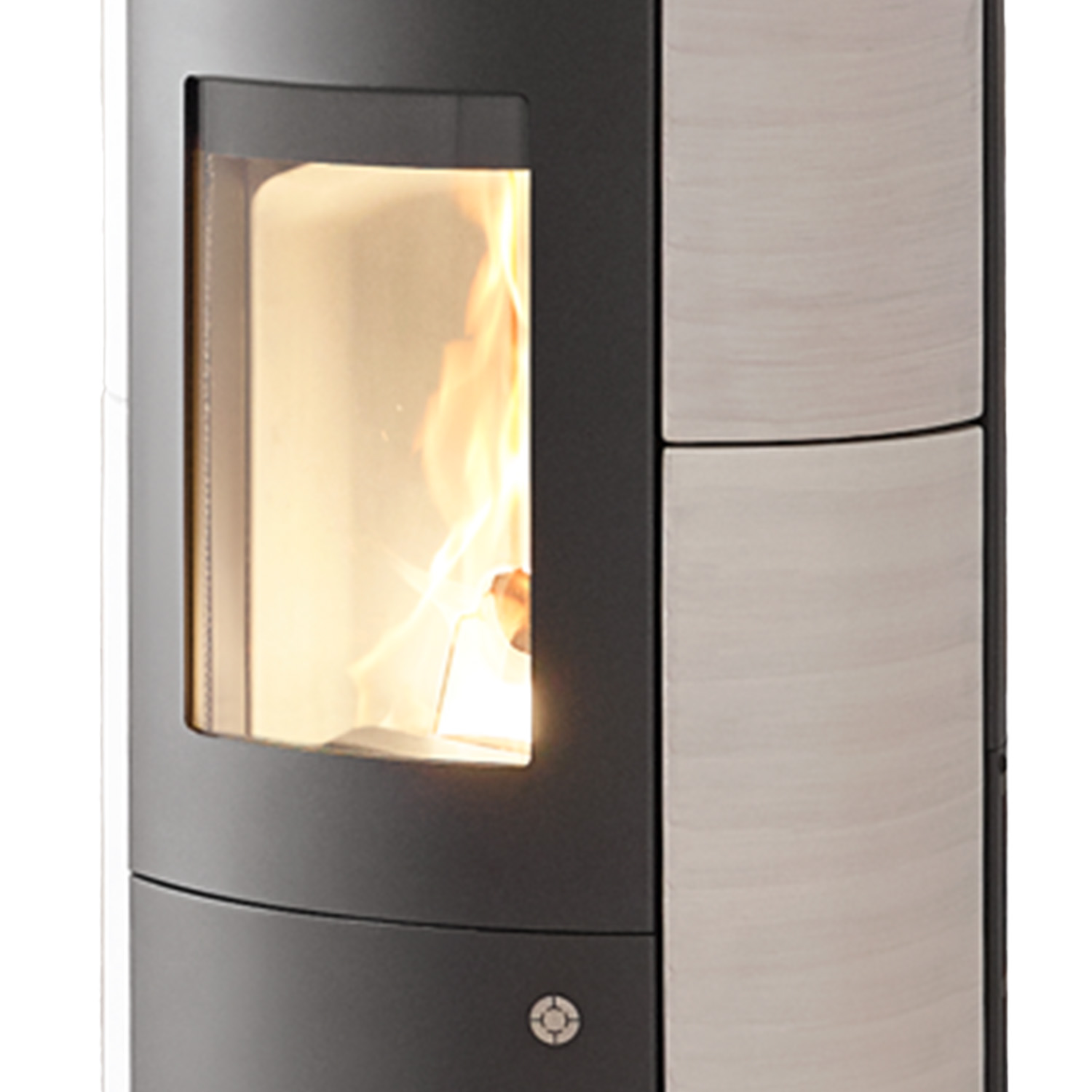 Olsberg Levana Aqua 3.0 Wasserführender Pelletofen Stahl Schwarz/Keramik Caffe Freddo 8kW